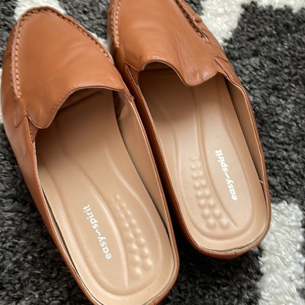 Easy Spirit sz 8.5 brown slip on miles shoes flats new SH294 - Picture 3 of 5